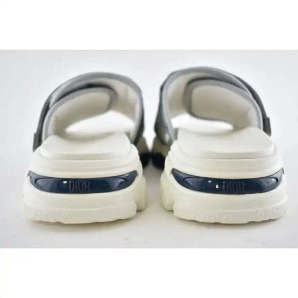 Dior D-Wander Blue Shaded Camouflage Platform Logo Slide Mule Flat Sandal 35.5 - Picture 8 of 8